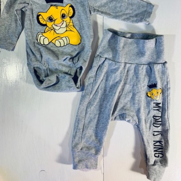 2 Pc h&m boy disney clothes my dad is king 2/4 M - Picture 3 of 5